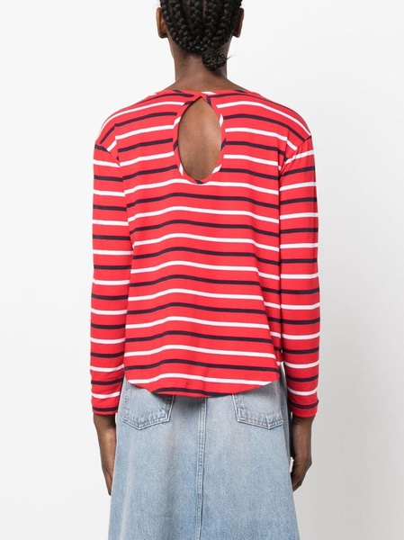 stripe-print cotton T-shirt