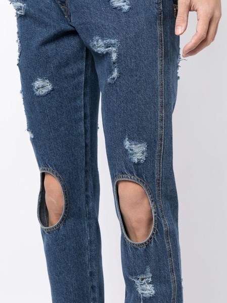 mid-rise straigh-leg jeans