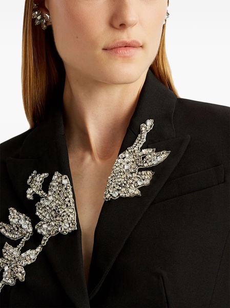 crystal-embellished tailored blazer