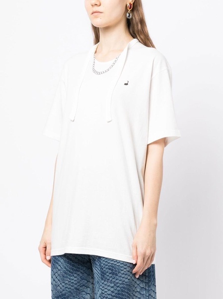 necklace-print oversized T-shirt