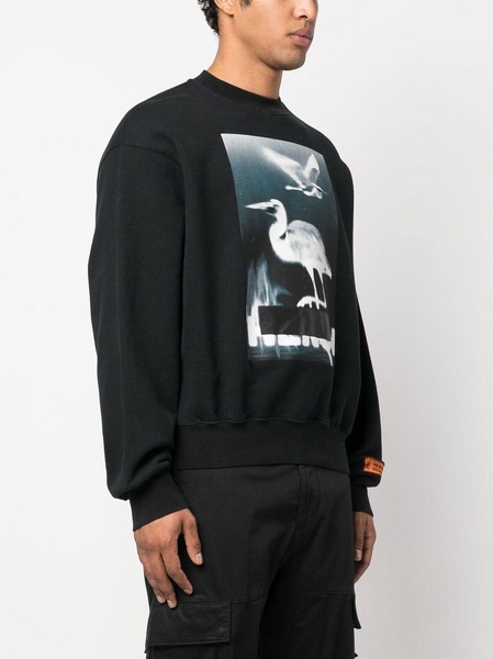 Censored-print crew-neck sweatshirt