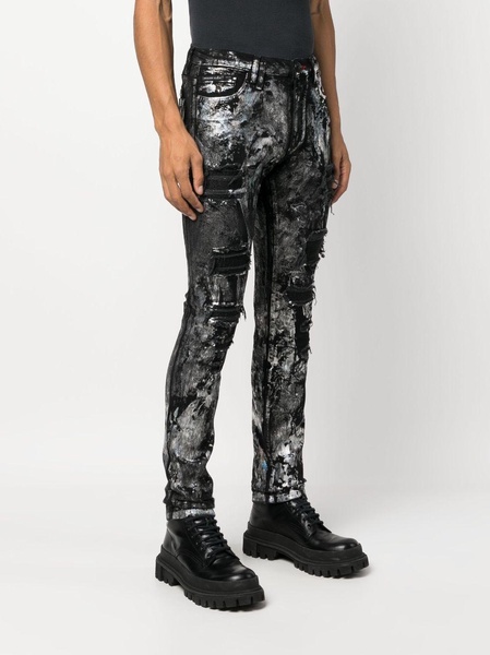 Rock Star hand-painted skinny jeans