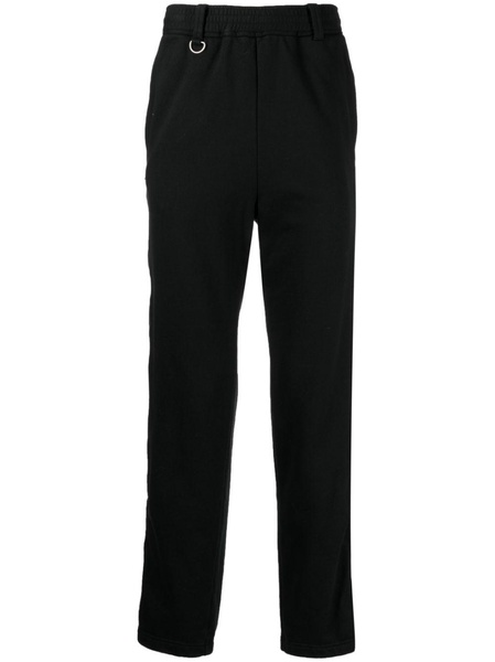 logo-patch straight-leg trousers