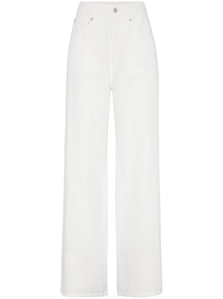 five-pocket wide-leg jeans