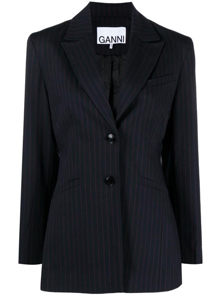 pinstripe single-breasted blazer