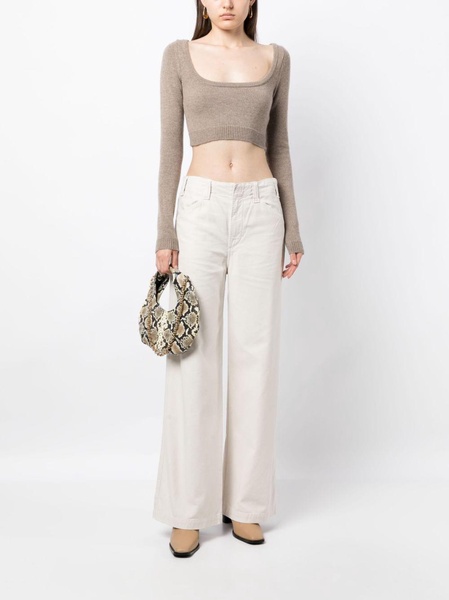 Paloma cotton wide-leg trousers