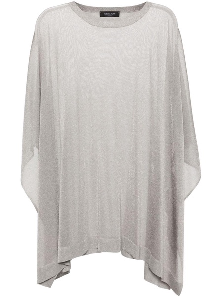 semi-sheer knitted cape