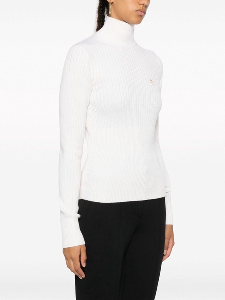 ribbed-knit wool jumper