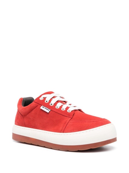 Dreamy lace-up suede sneakers 