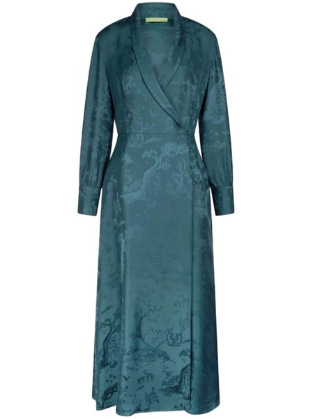 Winding Stream Party silk wrap dress