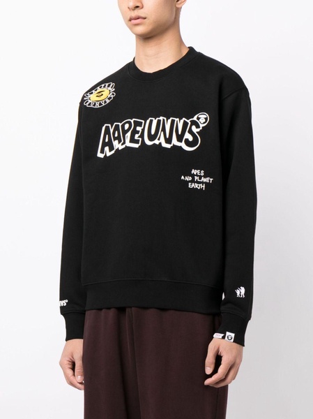 graphic-print crew-neck sweatshirt