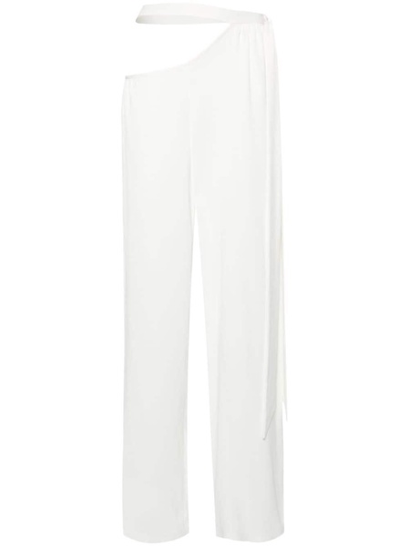 tie-fastening palazzo trousers