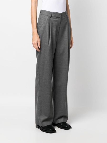 Solo pleated flared trousers