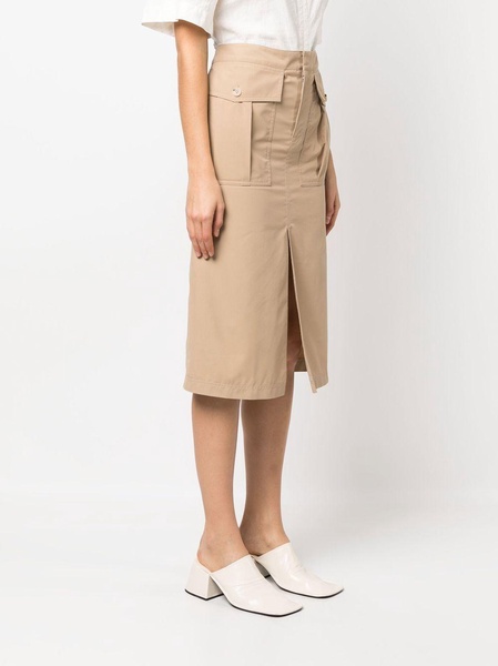 high-waisted cargo skirt