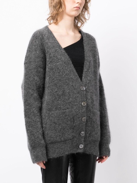 bear-intarsia knitted cardigan