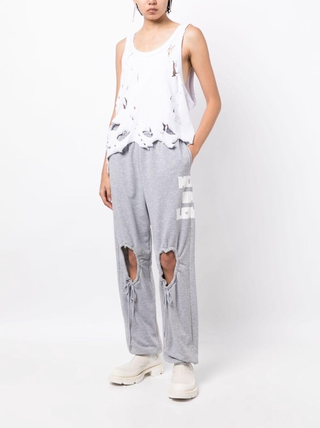 cut out-heart track pants