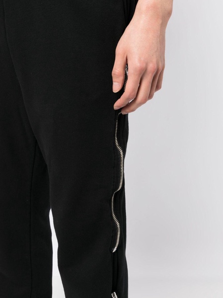 logo-patch straight-leg trousers