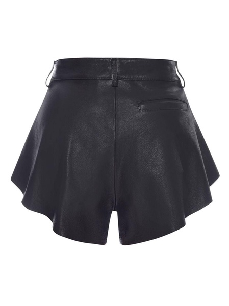 wide-leg leather shorts 