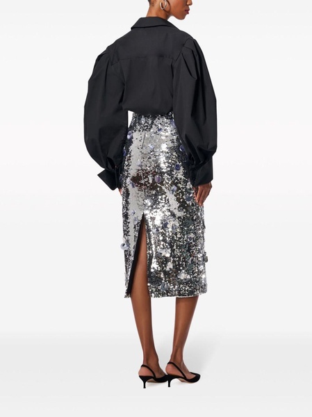 sequin-embellished midi skirt