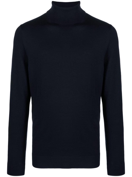 long-sleeve fine-knit wool jumper