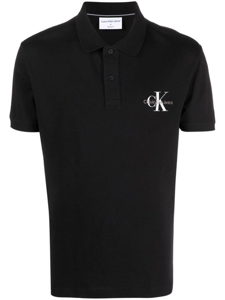 logo-print cotton polo shirt 