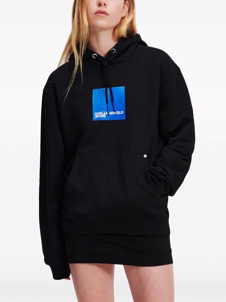 box-logo organic-cotton hoodie