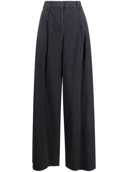 high-waist wide-leg trousers