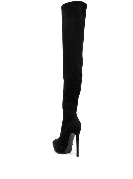 Flora 140mm above-knee platform boots