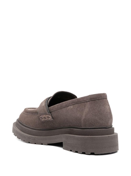 slip-on suede leather loafers