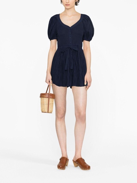 Vinny puff-sleeve playsuit