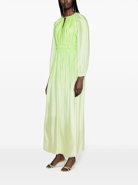 gradient-effect satin maxi dress