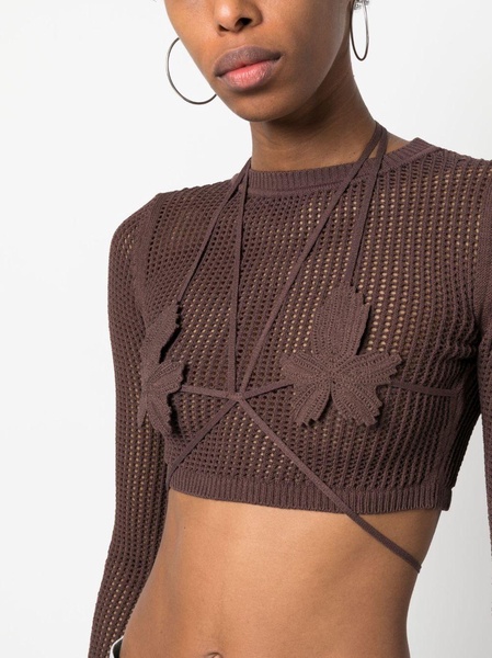 open-knit crop top