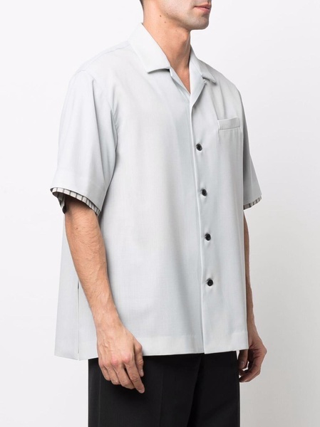 layered-detail short-sleeve shirt