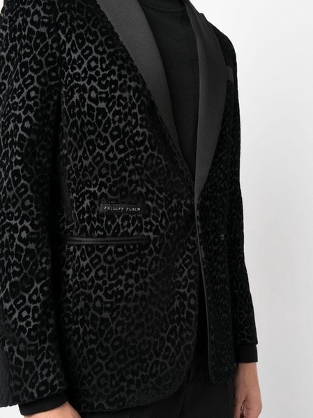 Lord Fit flocked velvet blazer