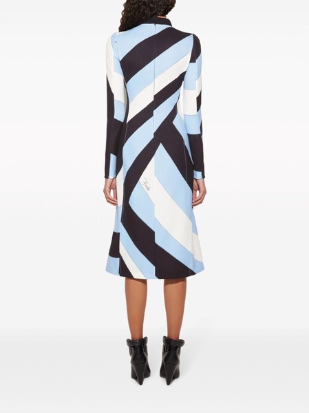 Iride-print midi dress