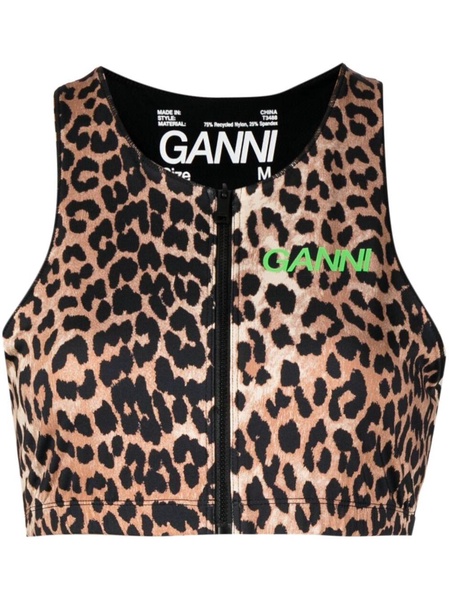 Ganni Active Racerback Zipper Top