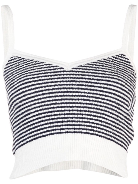 striped cropped knitted top