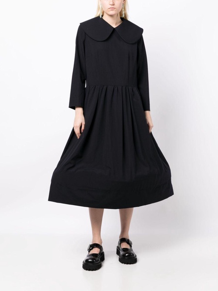 bib-collar midi dress