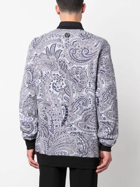 paisley-print knitted jumper