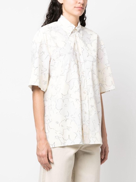 floral-print short-sleeve shirt