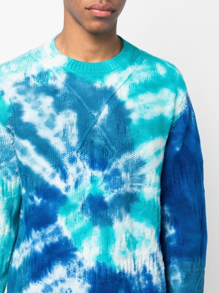 tie-dye virgin-wool jumper