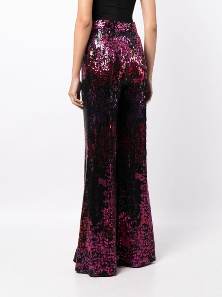 sequin-embellished flared trousers 