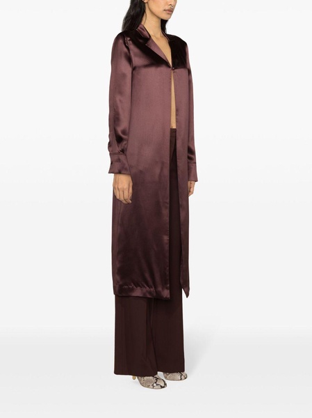 Oyat long-length satin shirt