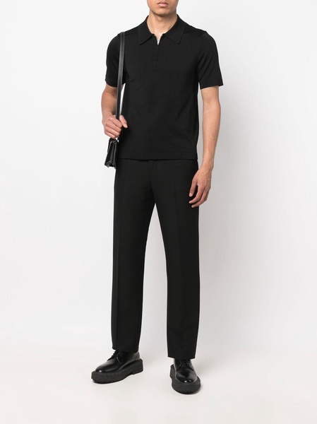 half-zip fastening polo shirt