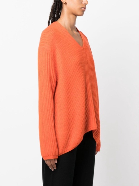 ribbed-knit cashmere sweatshirt