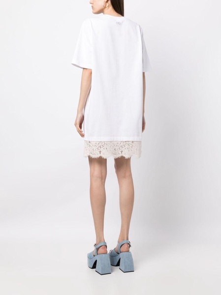 Romantic lace-embellished T-shirt dress