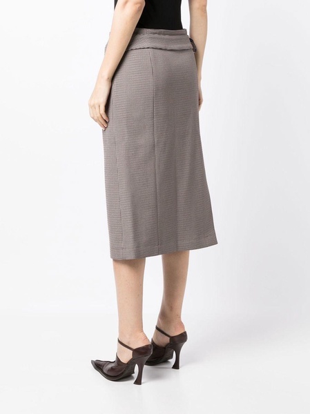 button-front midi skirt