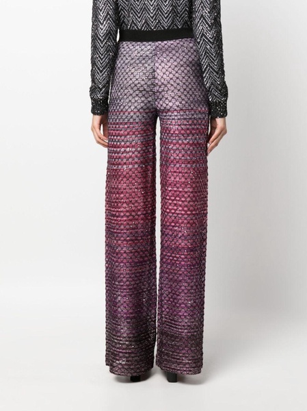 sequinned straight-leg pants