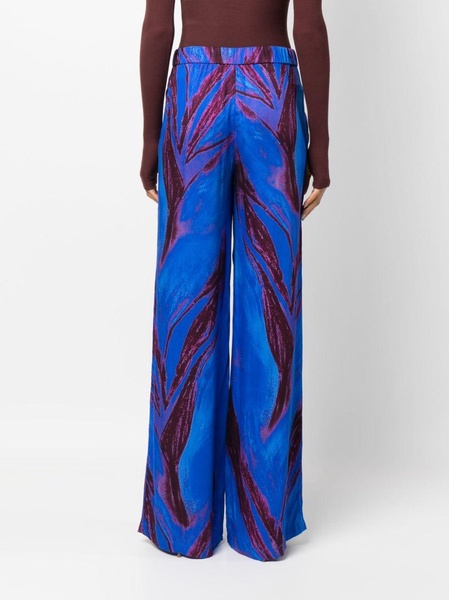 abstract-print wide-leg trousers