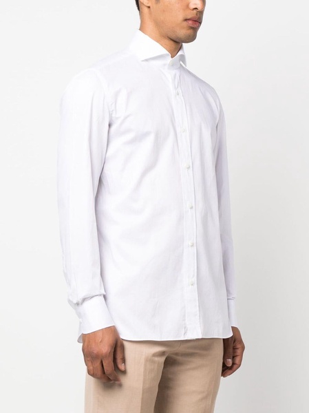 spread collar cotton shirt